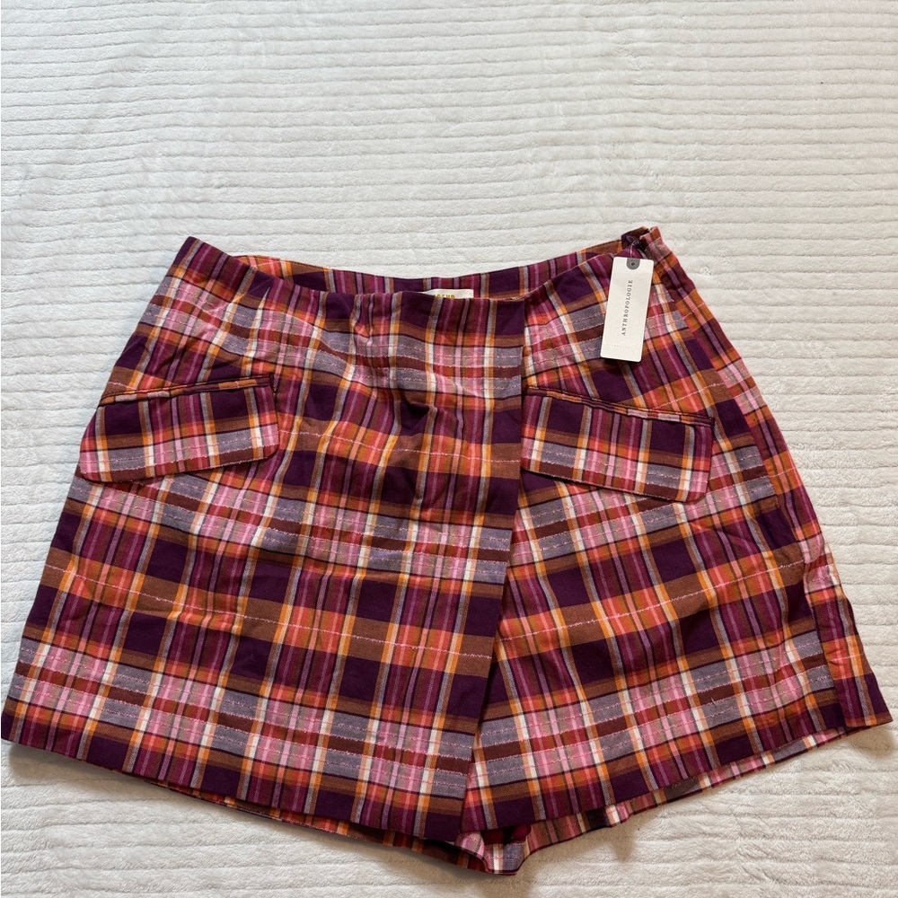Maeve Anthropologie Multicolor Plaid Women's Skorts
